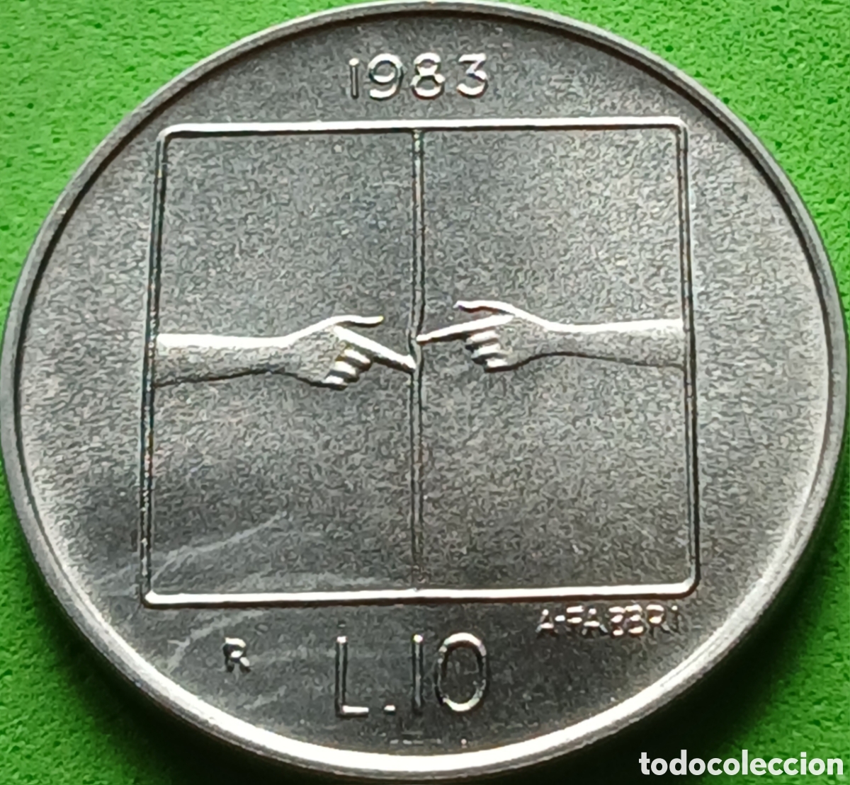 Monedas antiguas de Europa: San Marino 10 liras 1983 km#148 Amenaza Nuclear