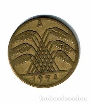 Monedas antiguas de Europa: ALEMANIA 10 PFENNIG 1924 A RENTENPFENNIG