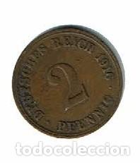 Monedas antiguas de Europa: ALEMANIA 2 PFENNIG 1916 A - IMPERIO Wilhelm II - MONEDA DE COBRE -