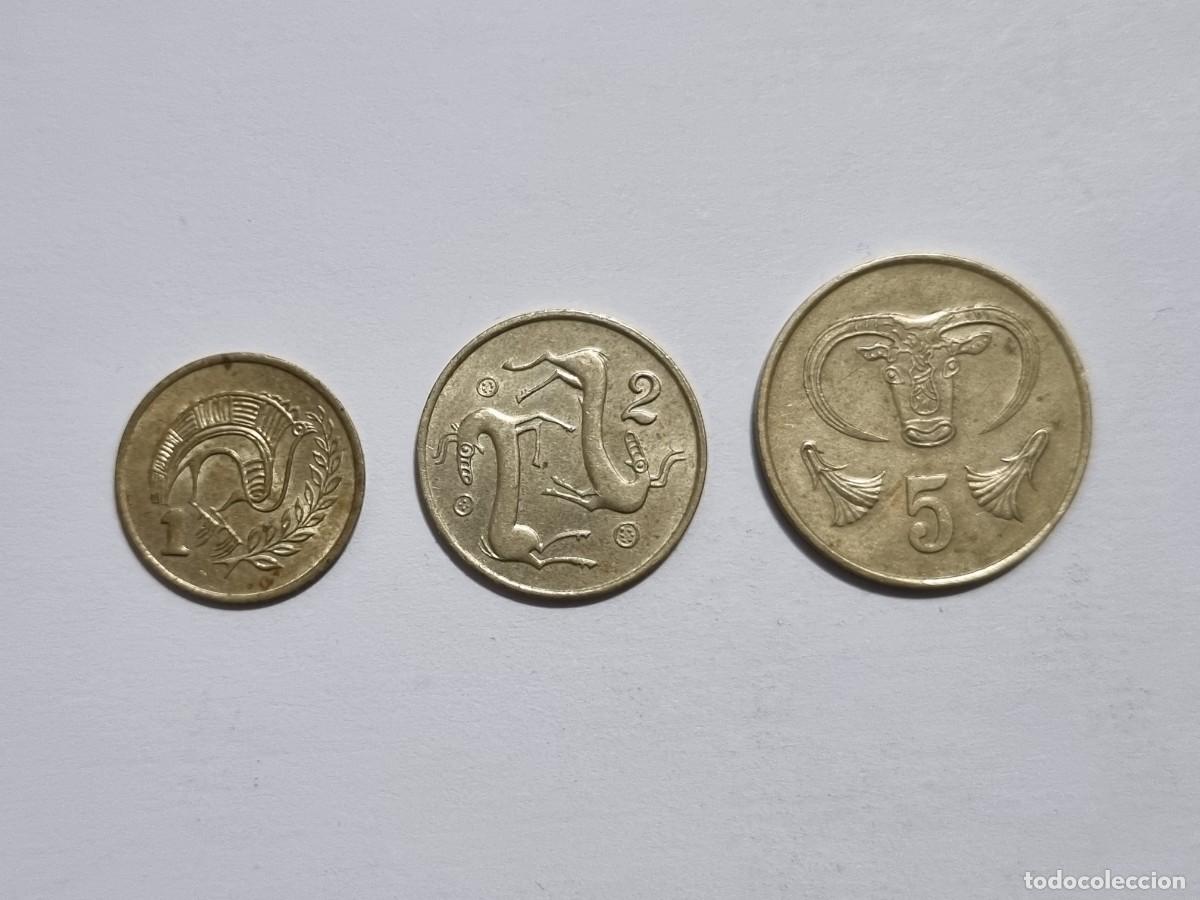 Monedas antiguas de Europa: Lote Moneda Republica Chipre 5 2 1 Centimos Centavos 1983 Coleccionista