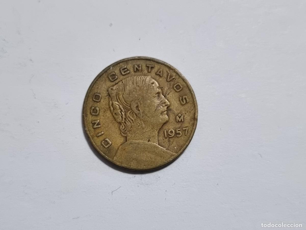 Monedas antiguas de Europa: Antigua Moneda Estados Unidos Mexicanos Mexico 5 Centavos 1957-M Coleccionista