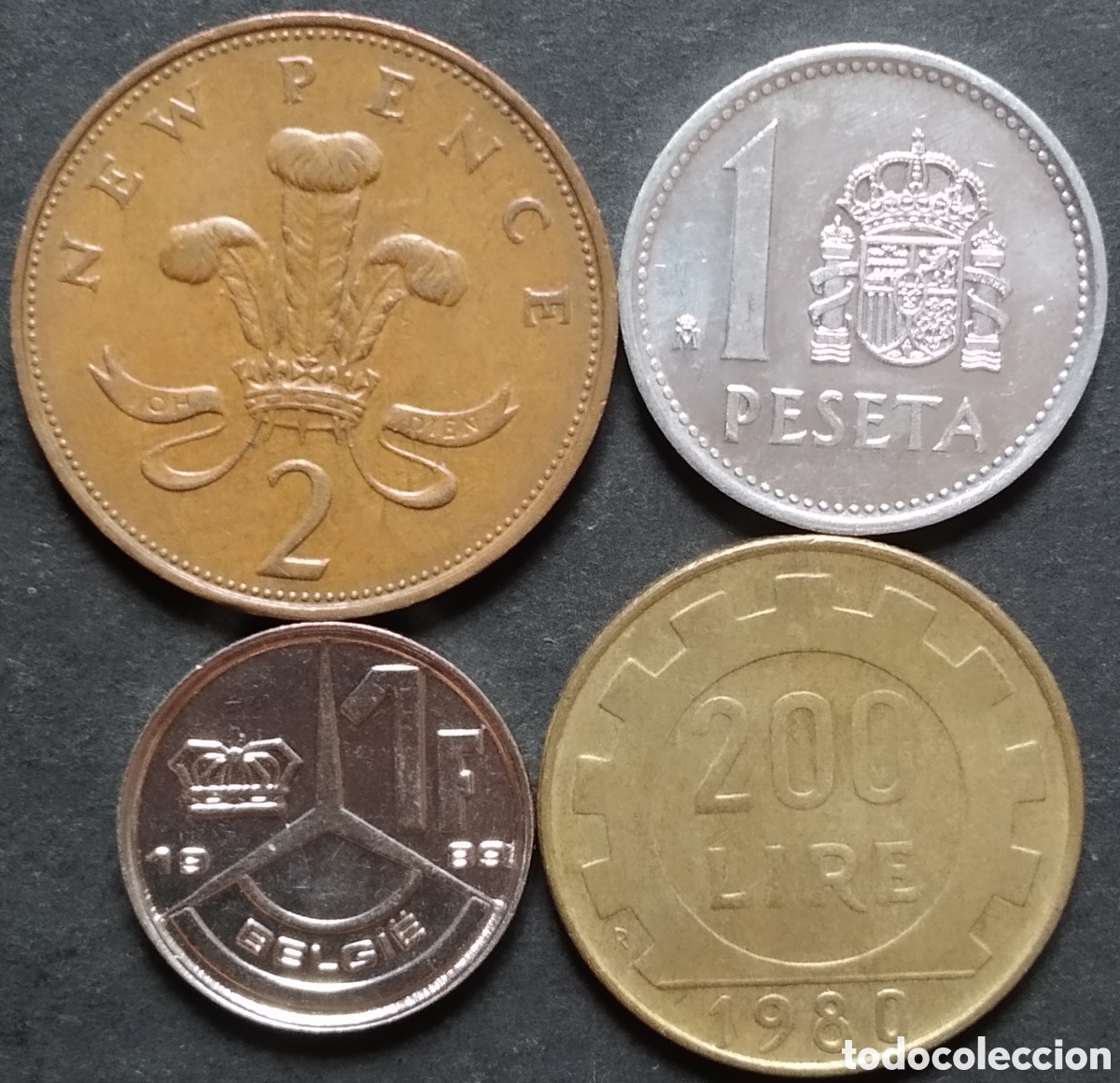 Monedas antiguas de Europa: LOTE MONEDAS N&deg; 0180 - LOTE DE 4 MONEDAS INTERNACIONALES