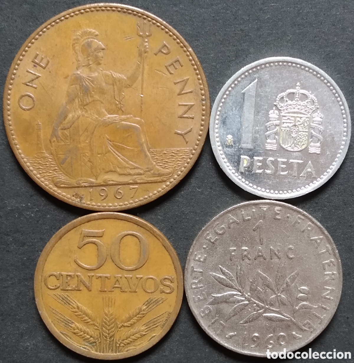 Monedas antiguas de Europa: LOTE MONEDAS N&deg; 0182 - LOTE DE 4 MONEDAS INTERNACIONALES