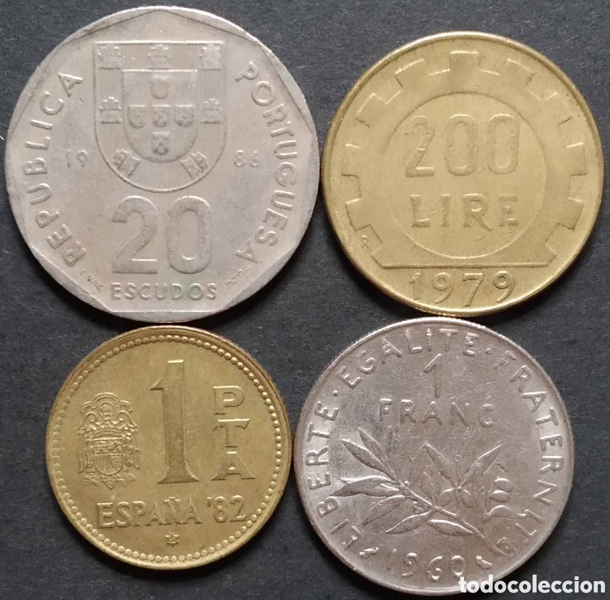 Monedas antiguas de Europa: LOTE MONEDAS N&deg; 0184 - LOTE DE 4 MONEDAS INTERNACIONALES