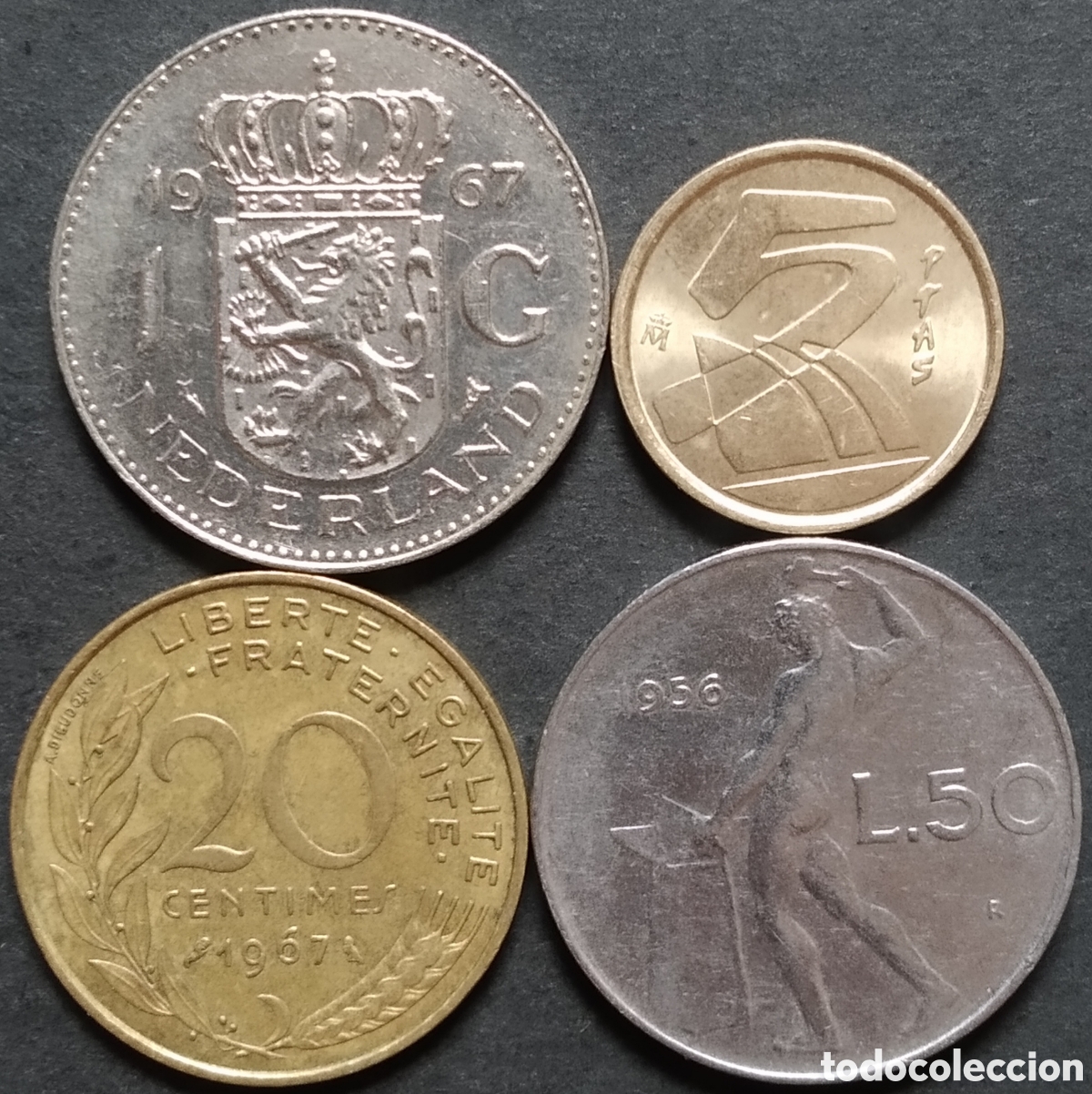 Monedas antiguas de Europa: LOTE MONEDAS N&deg; 0187 - LOTE DE 4 MONEDAS INTERNACIONALES