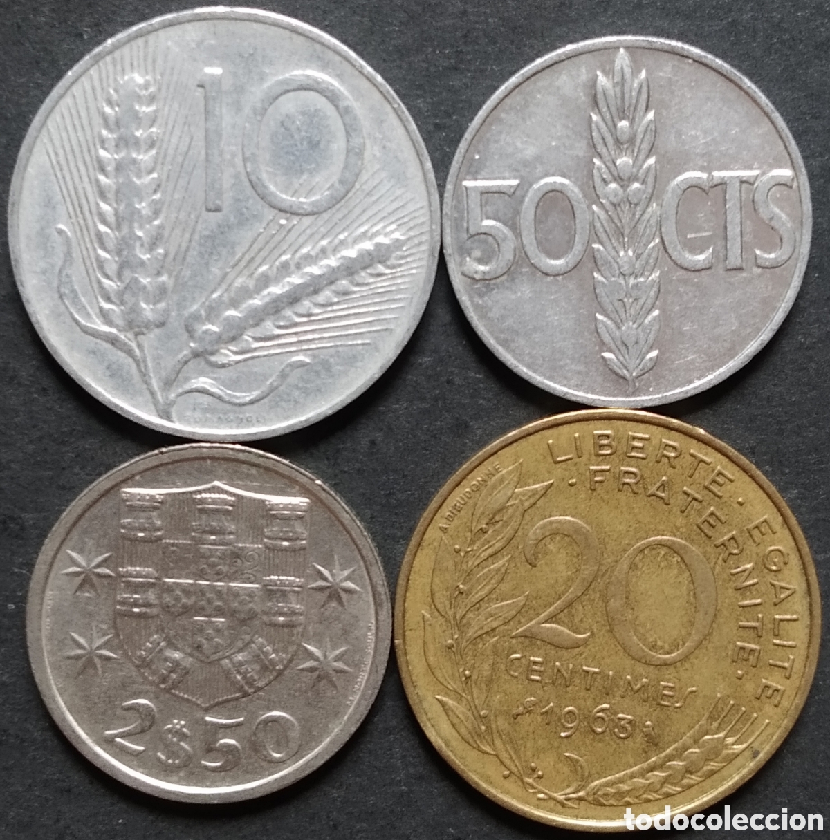 Monedas antiguas de Europa: LOTE MONEDAS N&deg; 0188 - LOTE DE 4 MONEDAS INTERNACIONALES