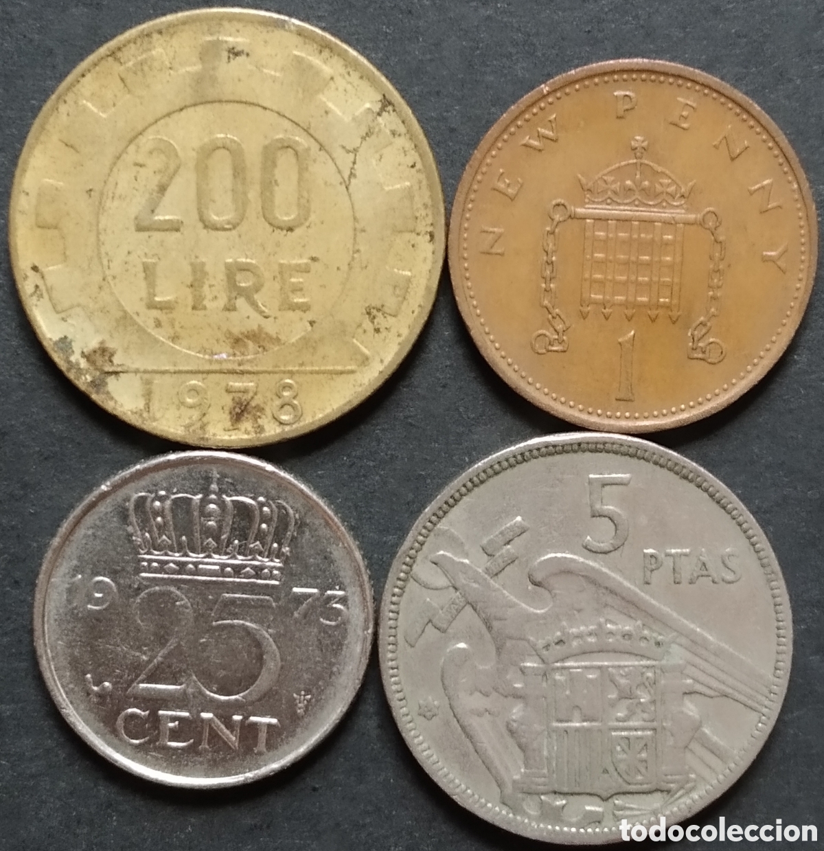 Monedas antiguas de Europa: LOTE MONEDAS N&deg; 0189 - LOTE DE 4 MONEDAS INTERNACIONALES
