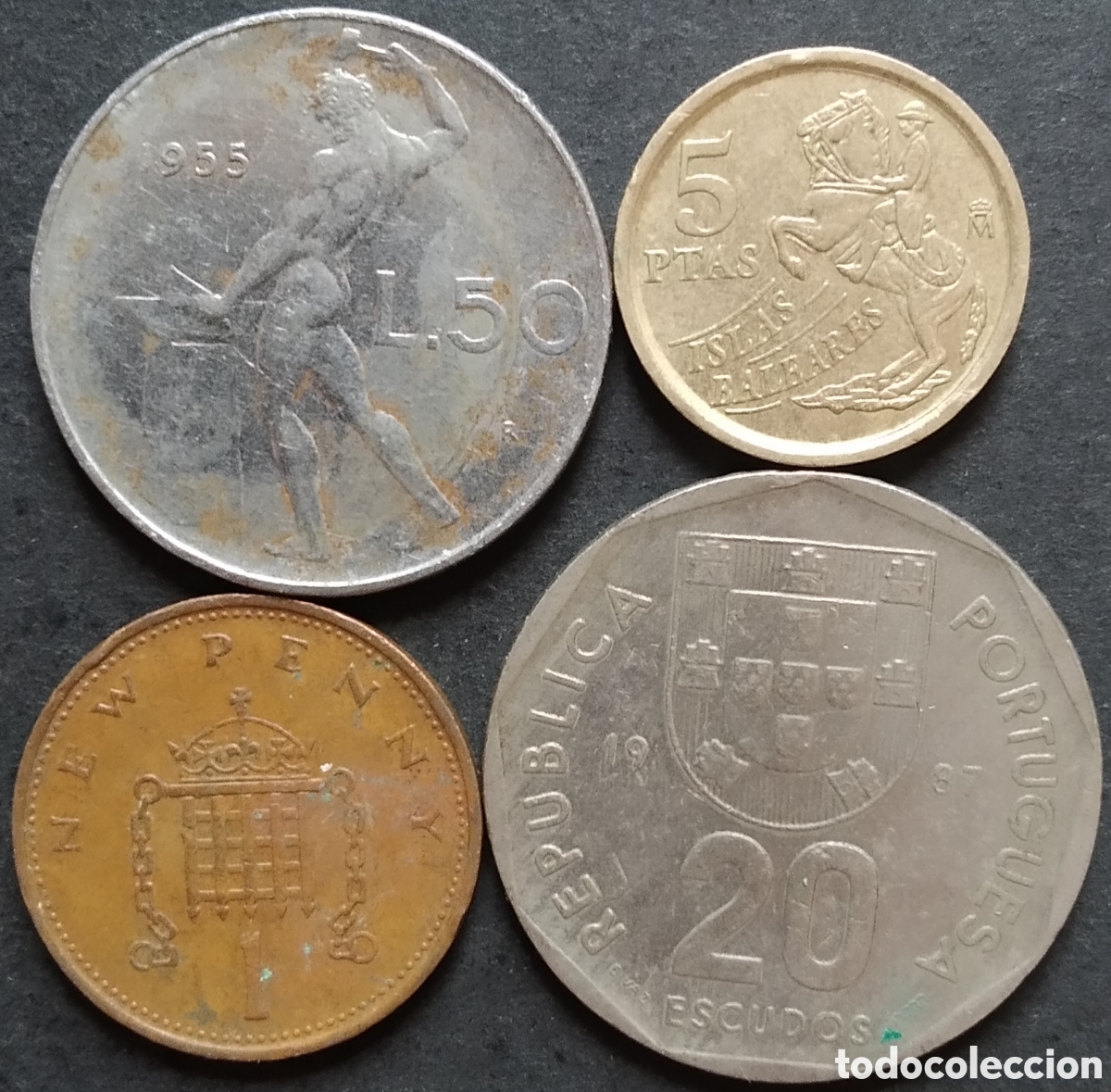 Monedas antiguas de Europa: LOTE MONEDAS N&deg; 0191 - LOTE DE 4 MONEDAS INTERNACIONALES