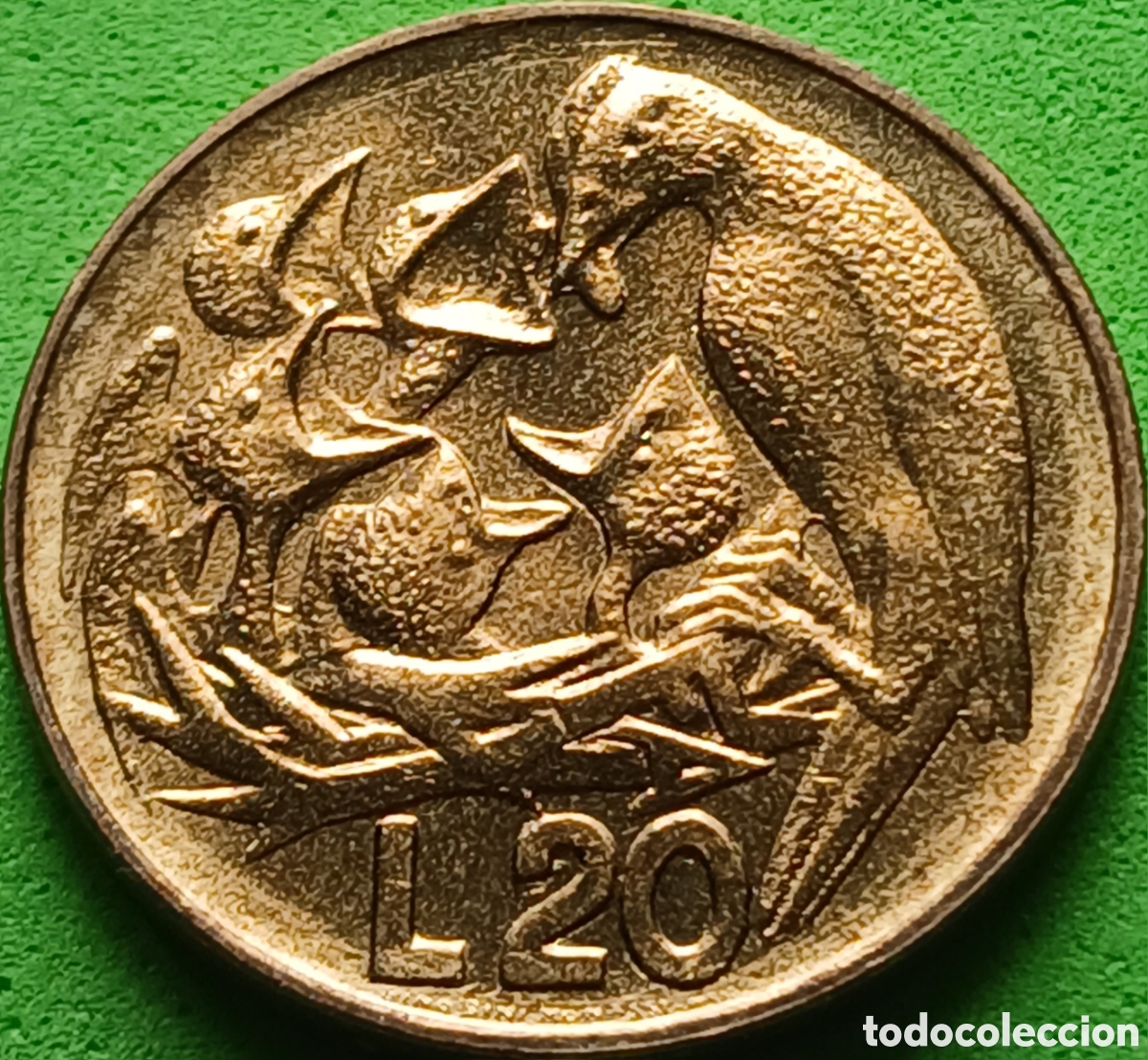 Monedas antiguas de Europa: San Marino 20 liras 1975 km#44 Amor universo animal