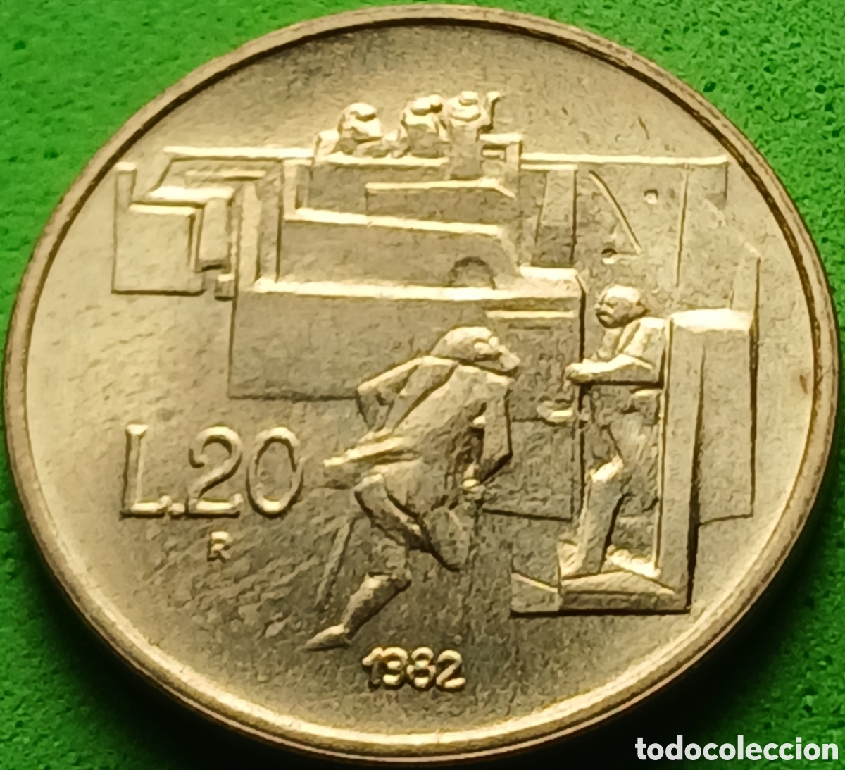 Monedas antiguas de Europa: San Marino 20 liras 1982 km#135 Logros Sociales