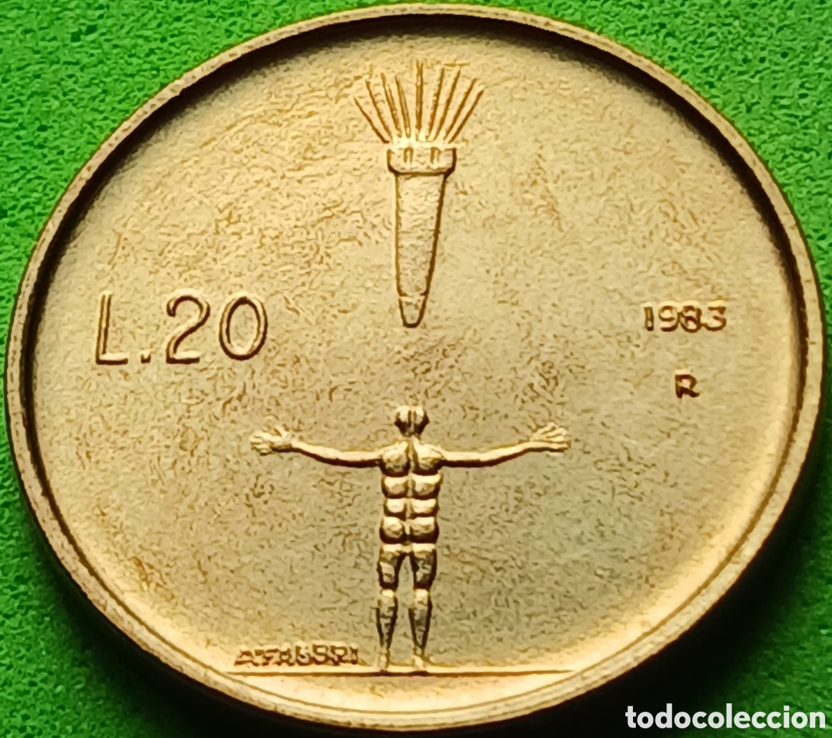 Monedas antiguas de Europa: San Marino 20 liras 1983 km#149 Amenaza Nuclear