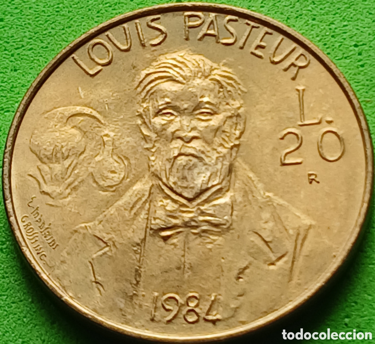 Monedas antiguas de Europa: San Marino 20 liras 1984 km#163 Cient&iacute;ficos