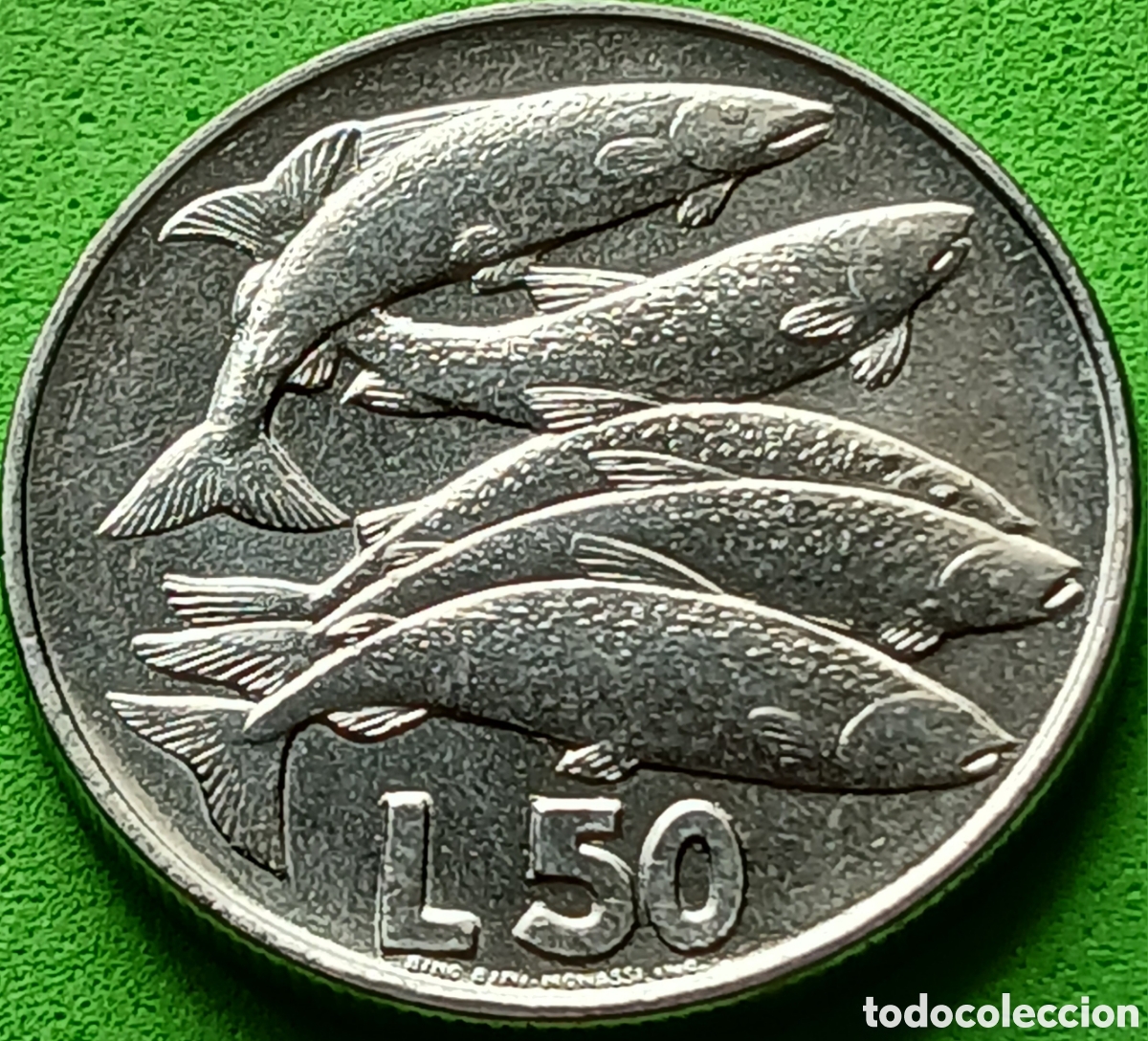 Monedas antiguas de Europa: San Marino 50 liras 1975 km#45 Amor universo animal