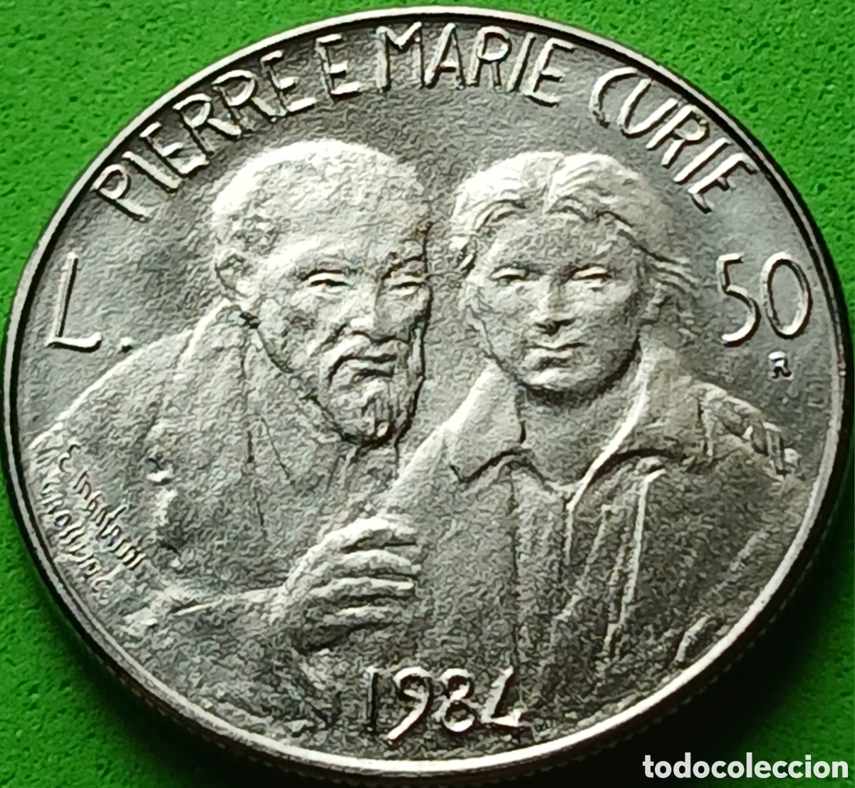 Monedas antiguas de Europa: San Marino 50 liras 1984 km#164 Cient&iacute;ficos
