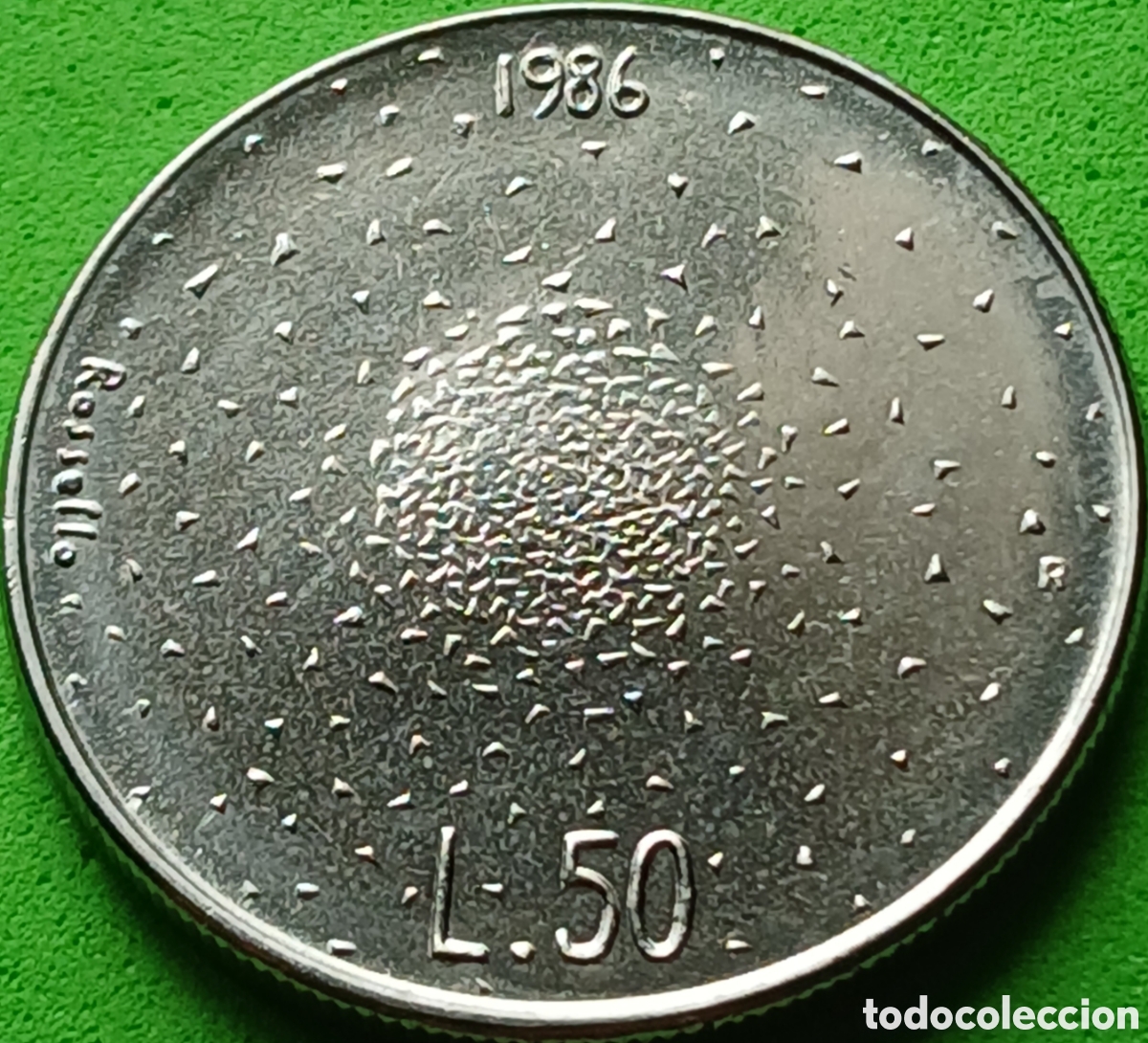Monedas antiguas de Europa: San Marino 50 liras 1986 km#192 Evoluci&oacute;n de la Tecnolog&iacute;a
