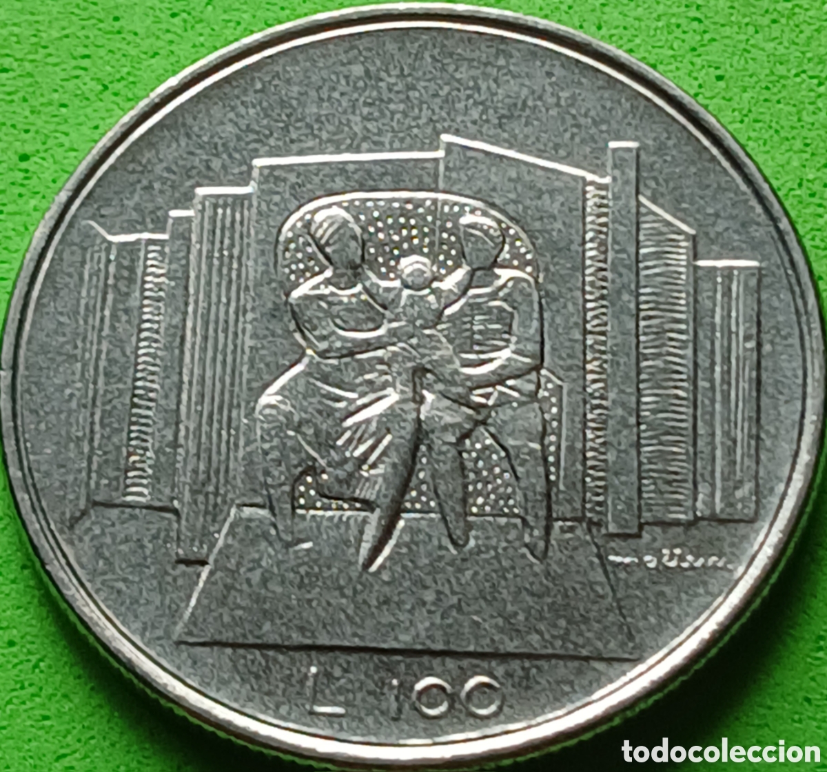 Monedas antiguas de Europa: San Marino 100 liras 1976 km#57 Rep&uacute;blica