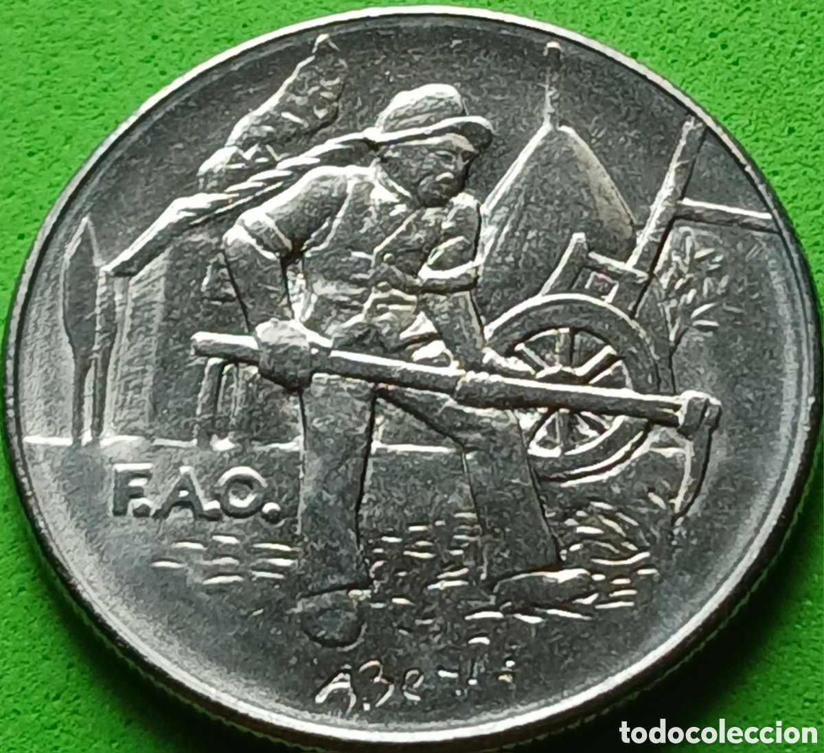 Monedas antiguas de Europa: San Marino 100 liras 1978 km#82 El trabajo/ FAO