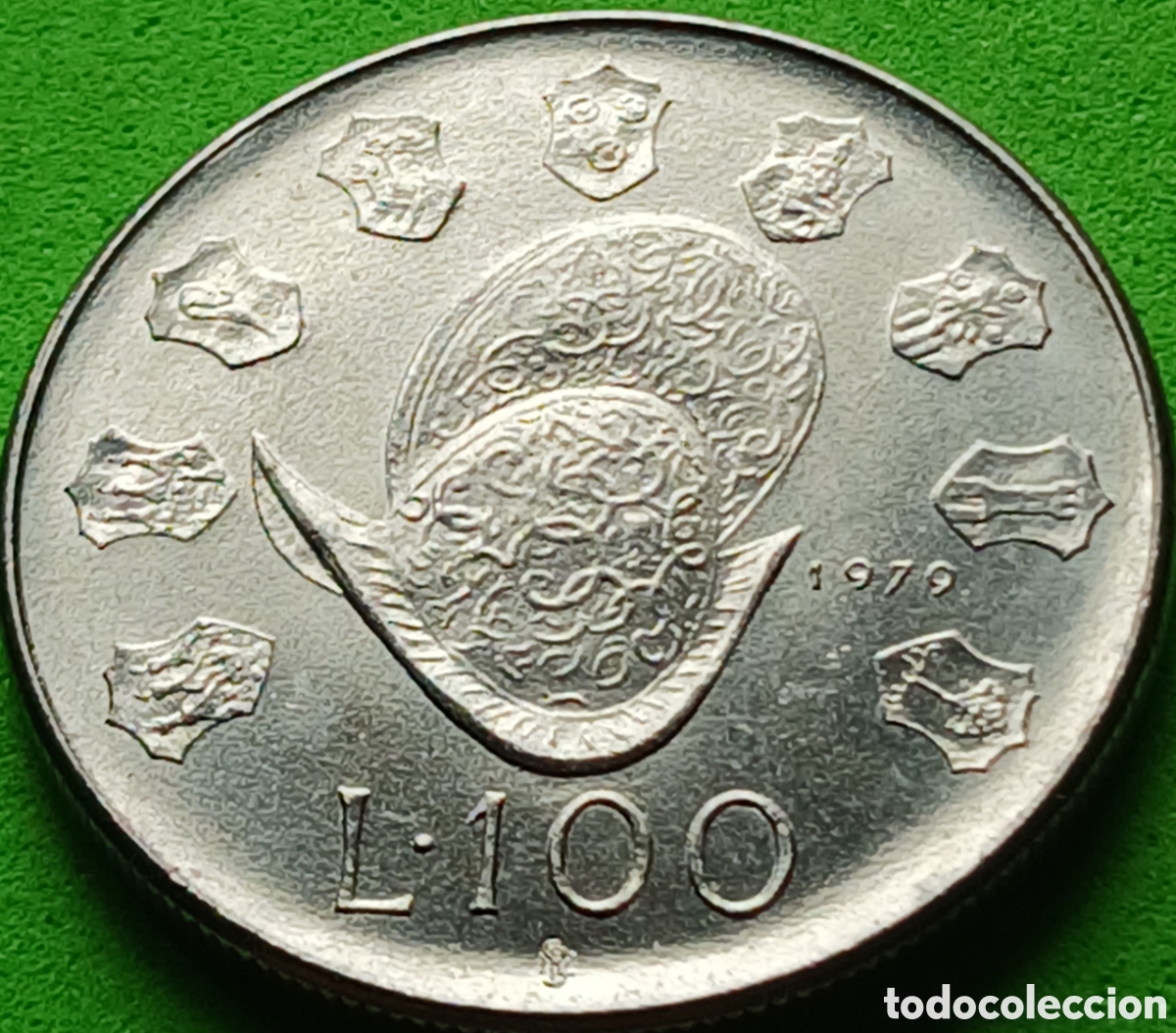 Monedas antiguas de Europa: San Marino 100 liras 1979 km#95 &Oacute;rganos institucionales del estado