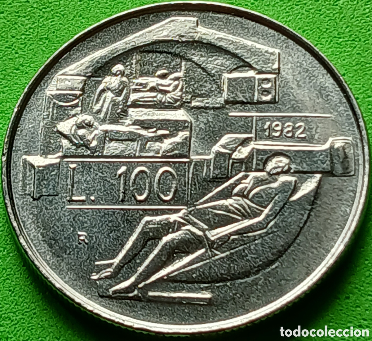 Monedas antiguas de Europa: San Marino 100 liras 1982 km#137 Logros Sociales
