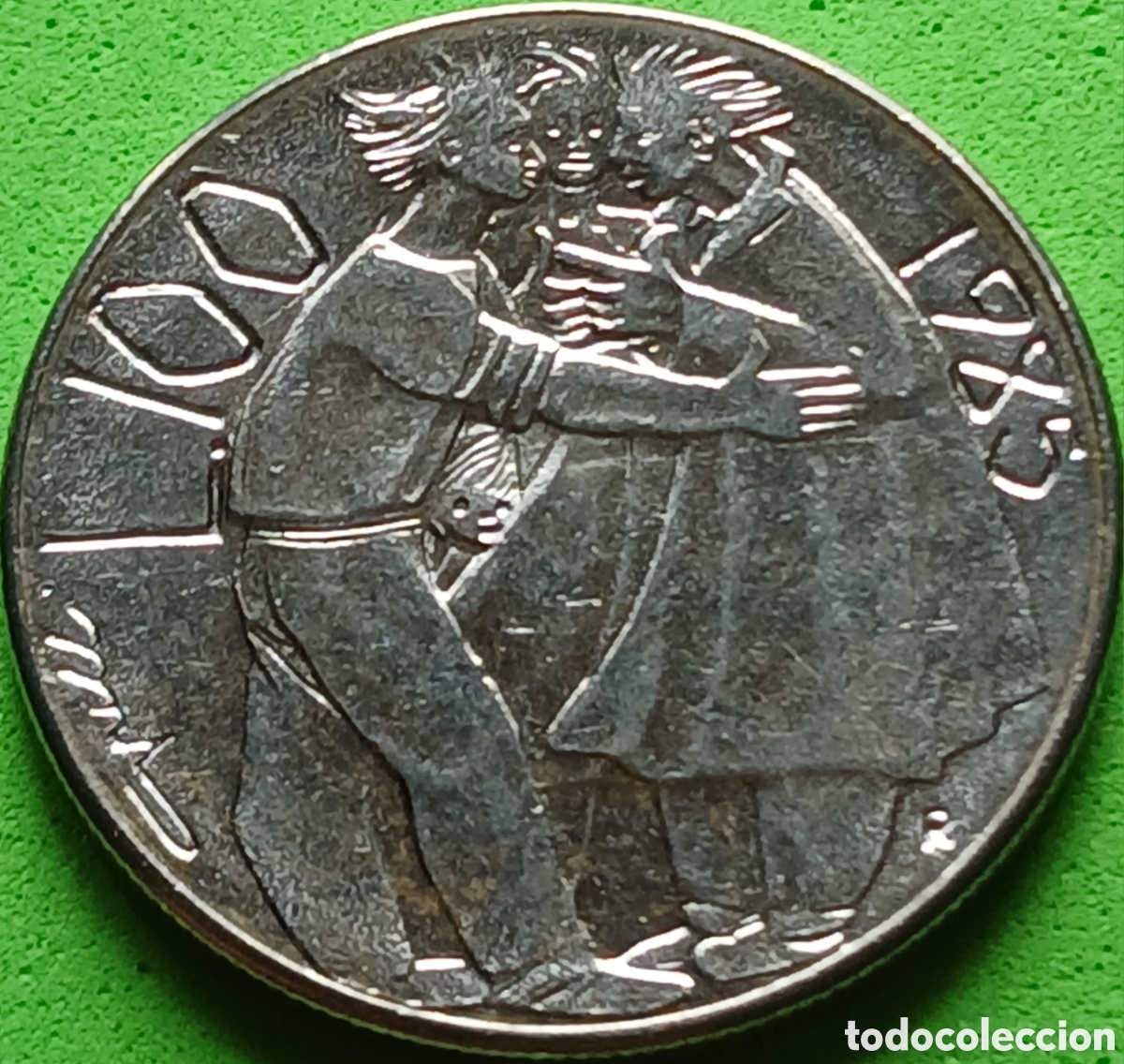 Monedas antiguas de Europa: San Marino 100 liras 1985 km#179 Lucha contra las drogas