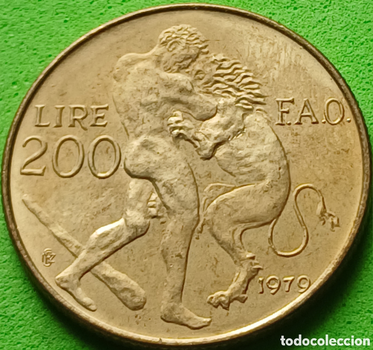 Monedas antiguas de Europa: San Marino 200 liras 1979 &Oacute;rganos institucionales del estado/FAO