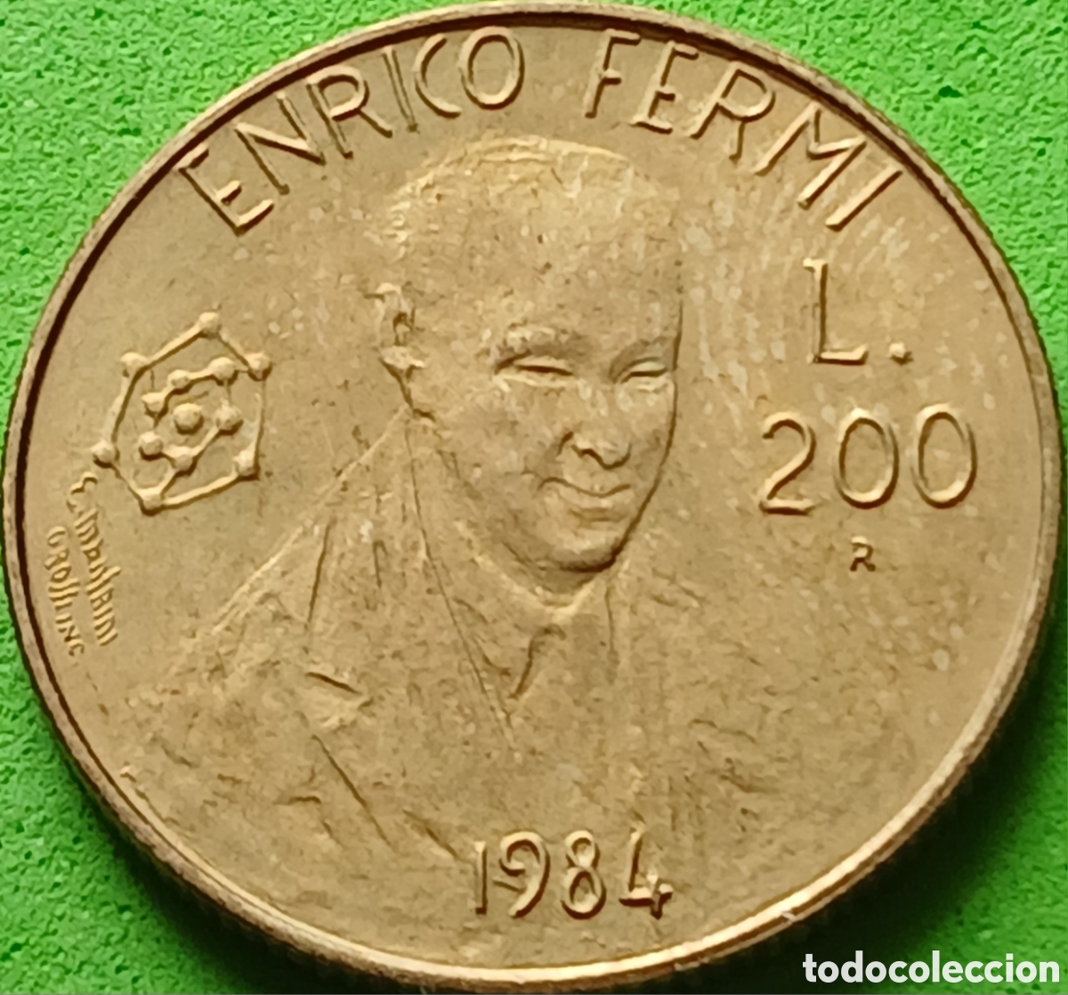 Monedas antiguas de Europa: San Marino 200 liras 1984 km#166 Cient&iacute;ficos