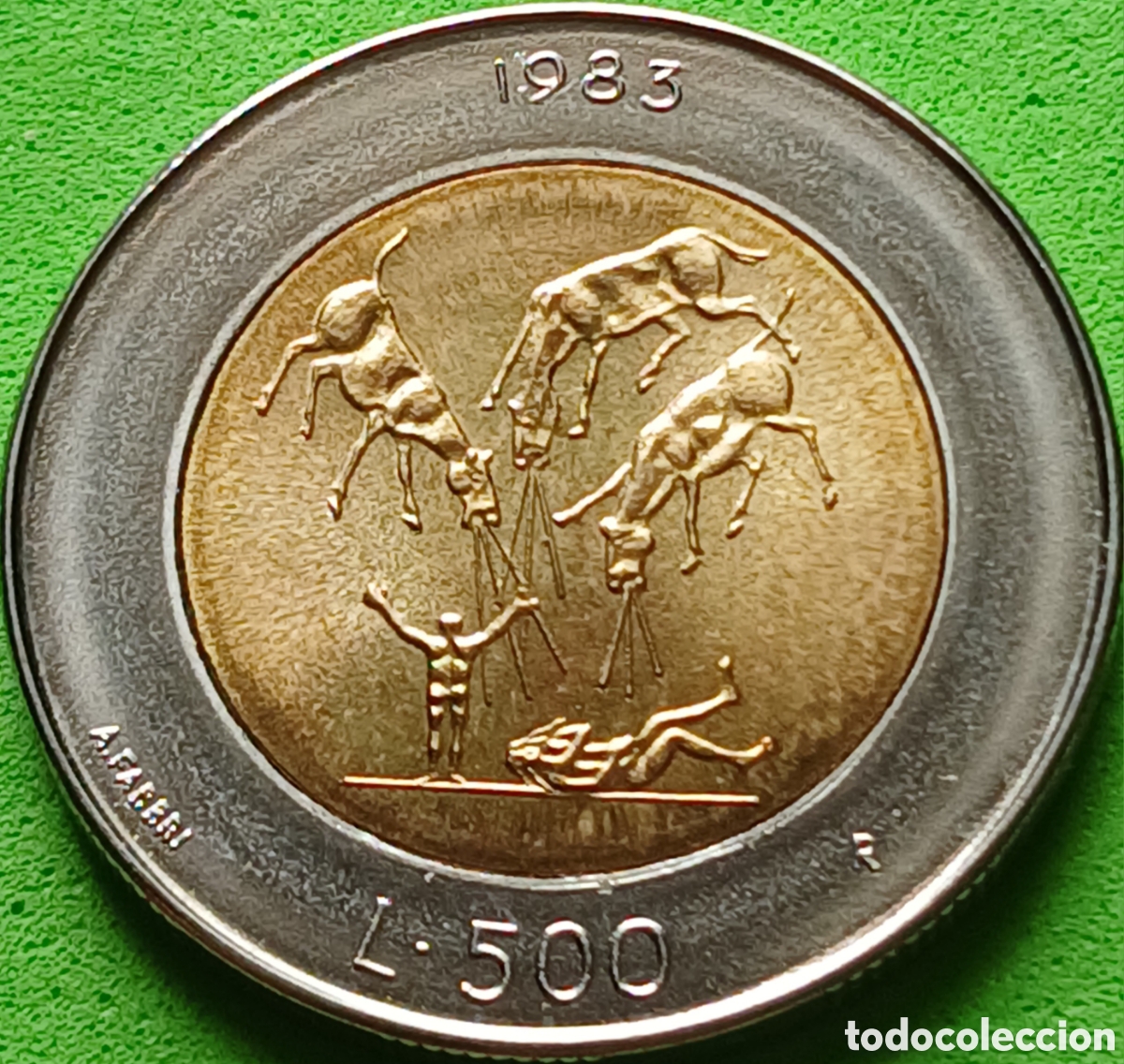 Monedas antiguas de Europa: San Marino 500 liras 1983 km#153 Amenaza Nuclear