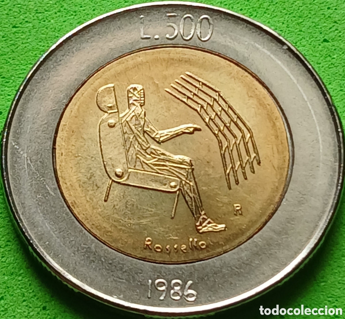 Monedas antiguas de Europa: San Marino 500 liras 1986 km#195 Evoluci&oacute;n de la Tecnolog&iacute;a