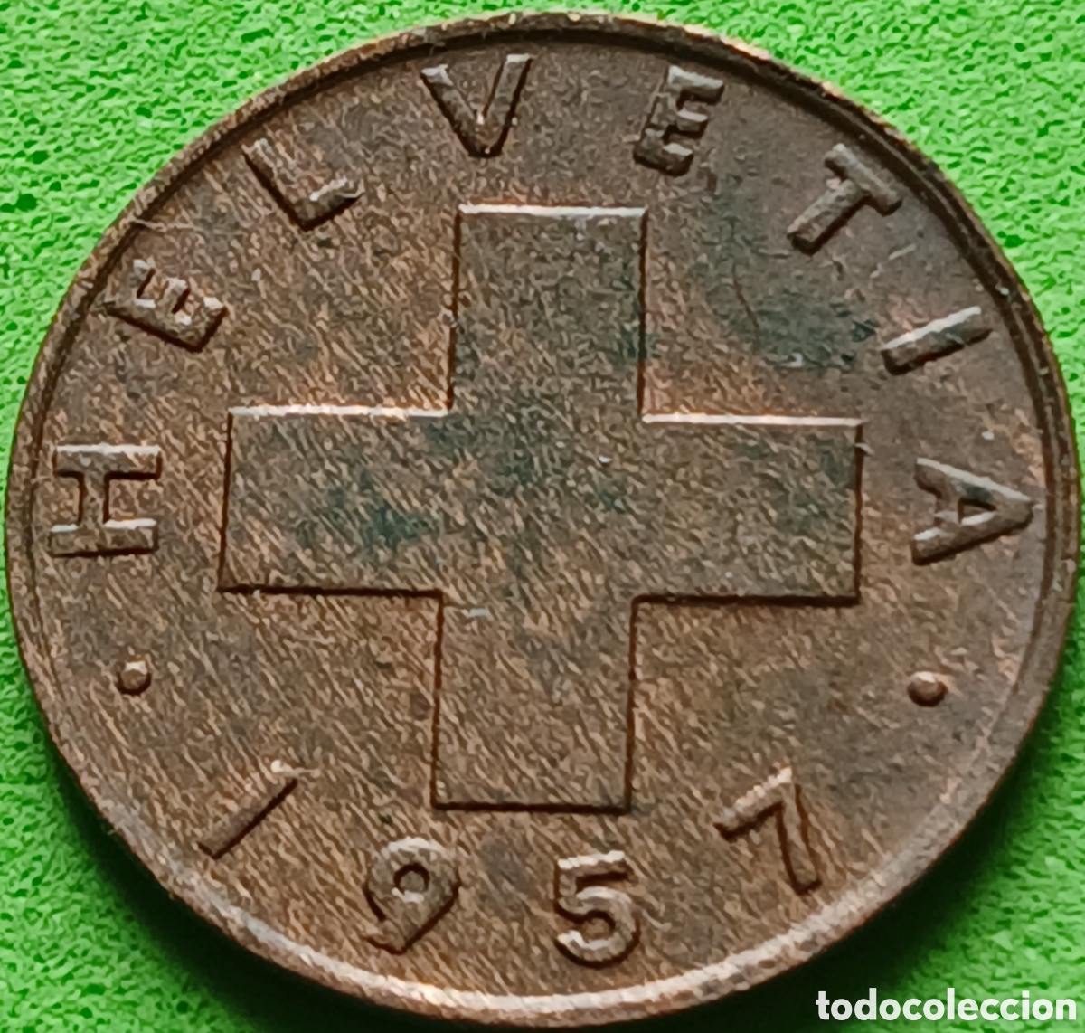 Monedas antiguas de Europa: Suiza 1 c&eacute;ntimo 1957 km#46