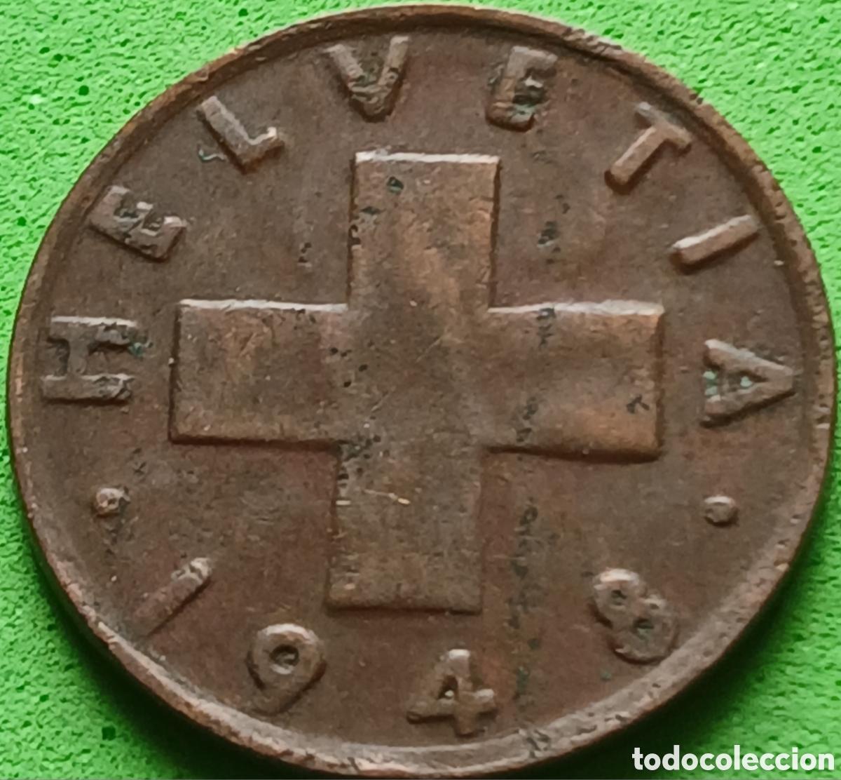 Monedas antiguas de Europa: Suiza 2 c&eacute;ntimos 1948 km#47