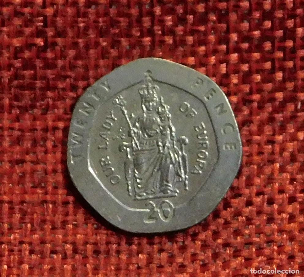 Monedas antiguas de Europa: Gibraltar - Queen Elizabeth II - 1988 - 20 Twenty Pence