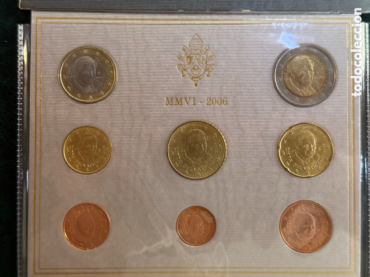 Monedas antiguas de Europa: 2006 - VATICANO Cartera Oficial EUROSET FDC 1 cent. a 2&euro;