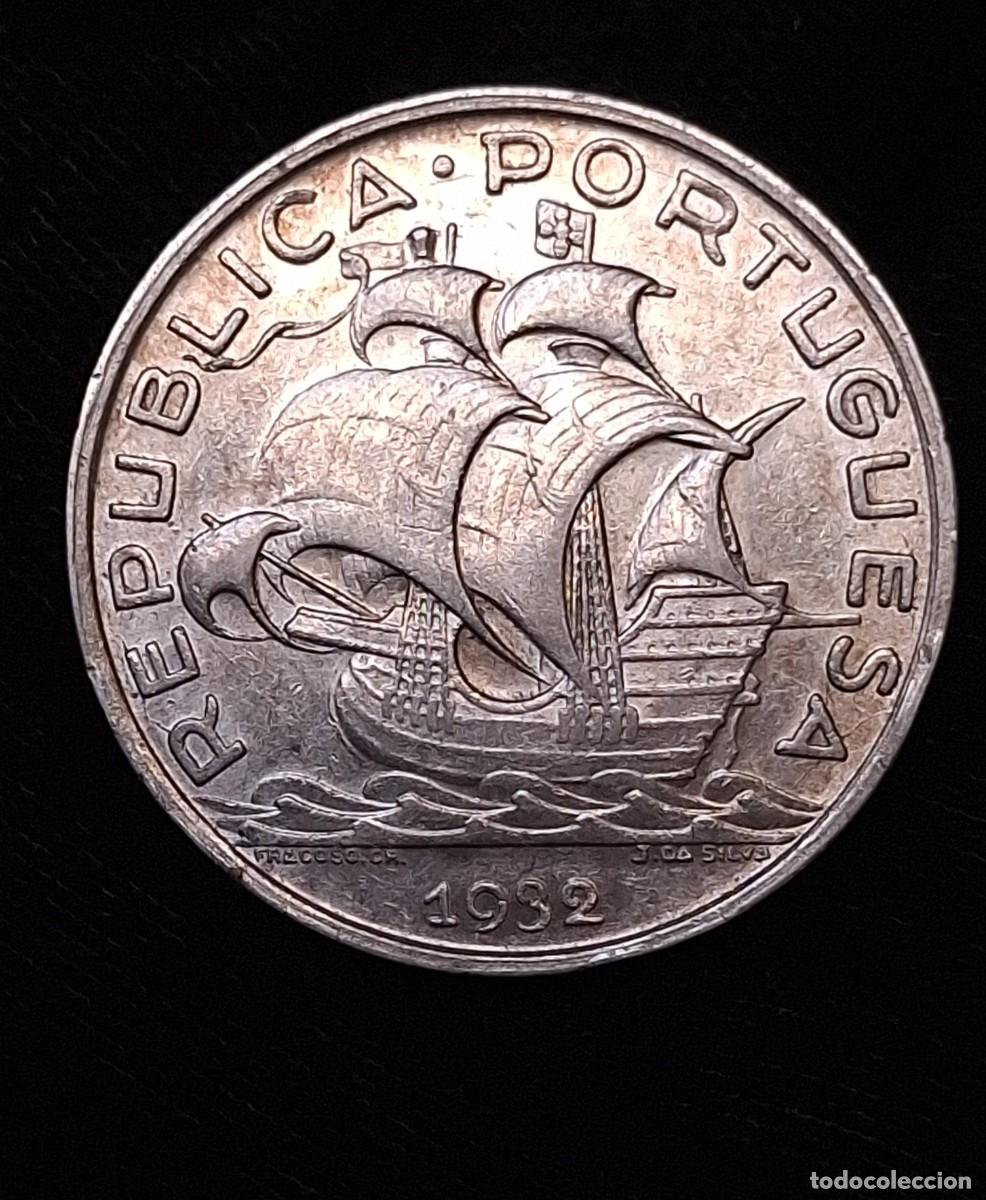 Monedas antiguas de Europa: Portugal - 10 Escudos 1932 - PLATA