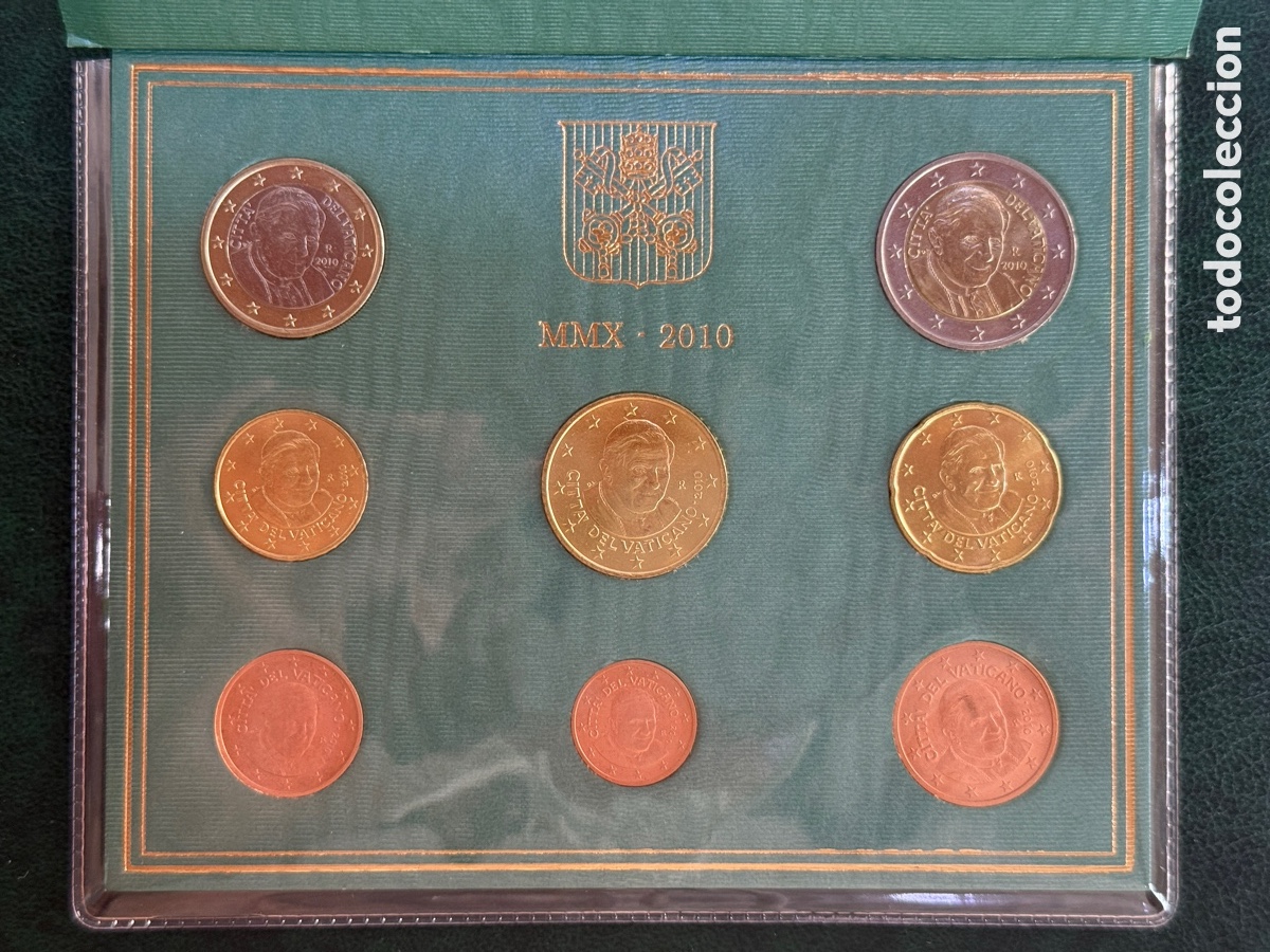 Monedas antiguas de Europa: 2010 - VATICANO Cartera Oficial EUROSET FDC 1 cent. a 2&euro;