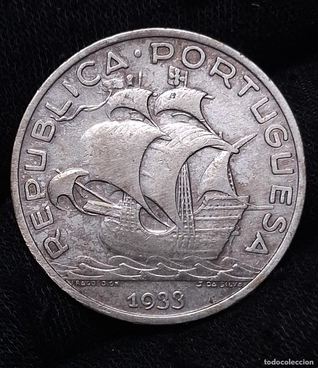 Monedas antiguas de Europa: Portugal -10 Escudos 1933 - PLATA RARA