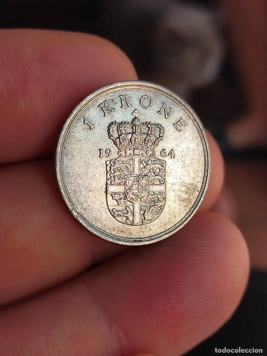 Monedas antiguas de Europa: MONEDA DE 1 UNA CORONA KRONE DINAMARCA DANMARK 1964 MUY BUENA CONSERVACION