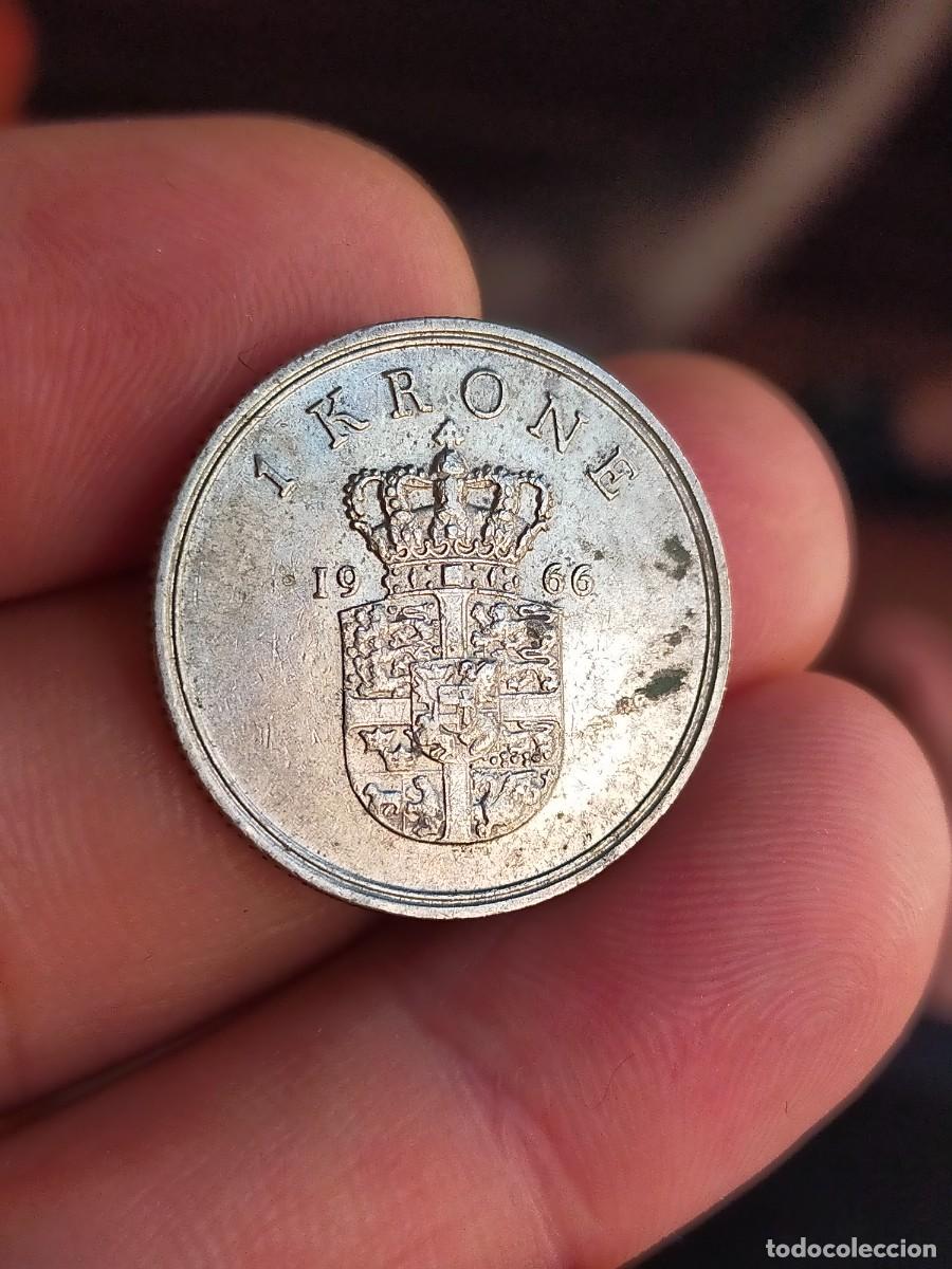 Monedas antiguas de Europa: MONEDA DE 1 UNA CORONA KRONE DINAMARCA DANMARK 1966 MUY BUENA CONSERVACION