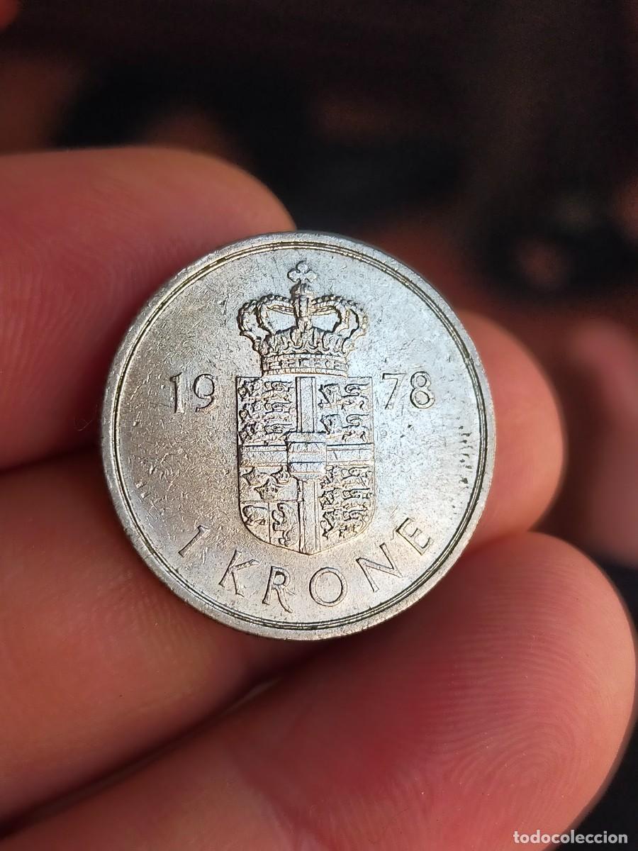 Monedas antiguas de Europa: MONEDA DE 1 UNA CORONA KRONE DINAMARCA DANMARK 1978 MUY BUENA CONSERVACION