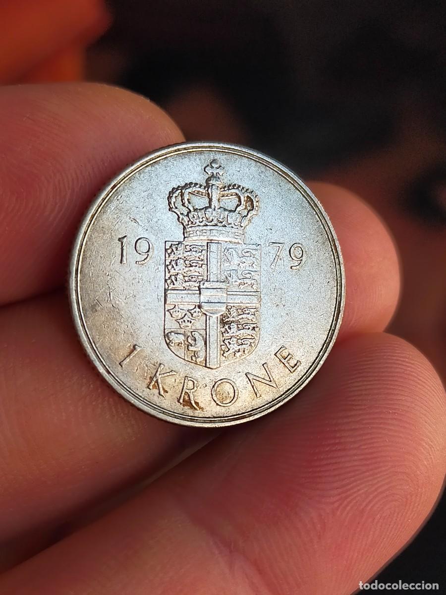 Monedas antiguas de Europa: MONEDA DE 1 UNA CORONA KRONE DINAMARCA DANMARK 1979 MUY BUENA CONSERVACION