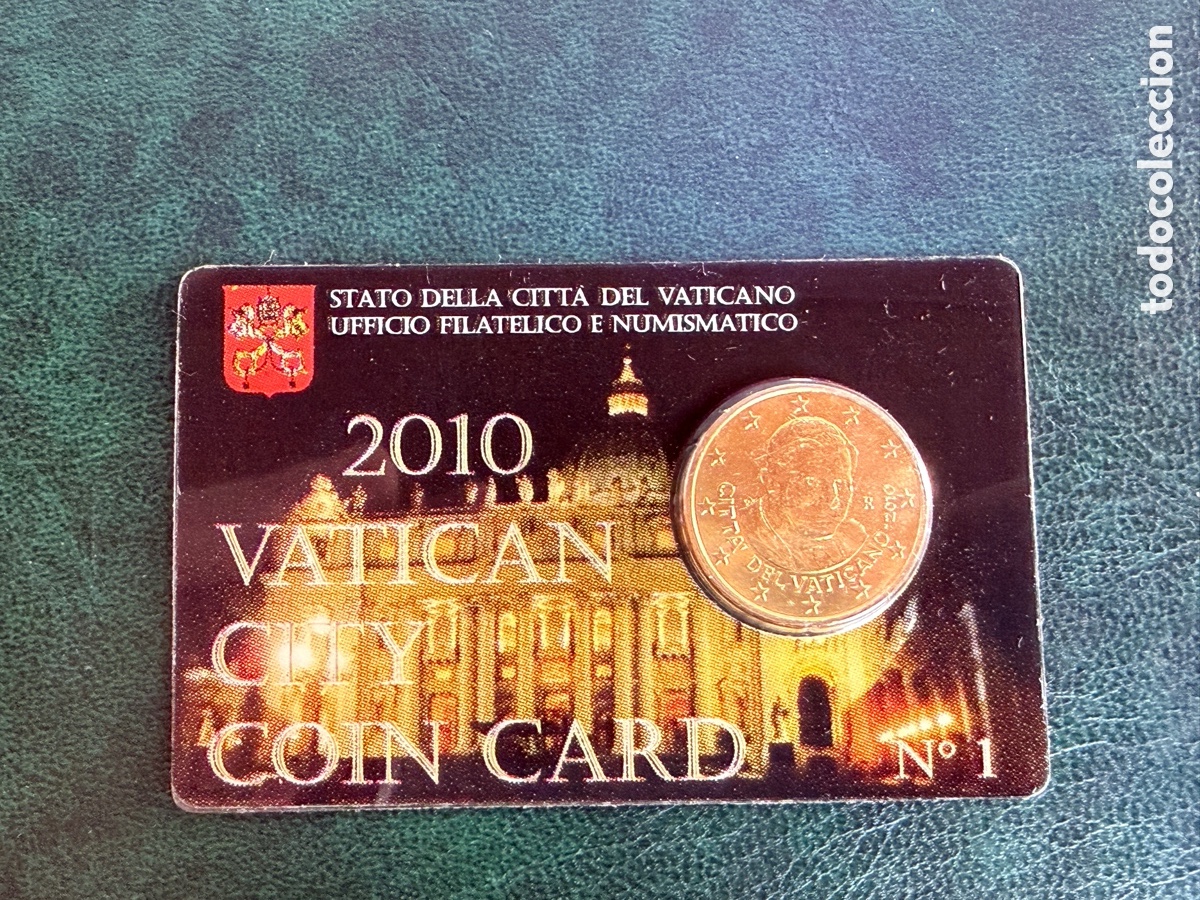Monedas antiguas de Europa: 2010 - CoinCard Vaticano 50 cent.