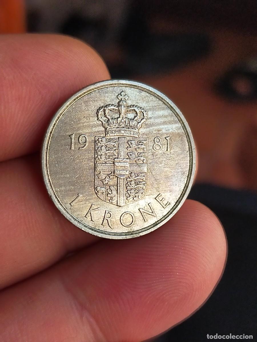 Monedas antiguas de Europa: MONEDA DE 1 UNA CORONA KRONE DINAMARCA DANMARK 1981 MUY BUENA CONSERVACION