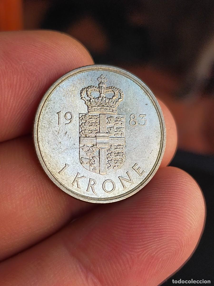 Monedas antiguas de Europa: MONEDA DE 1 UNA CORONA KRONE DINAMARCA DANMARK 1983 MUY BUENA CONSERVACION