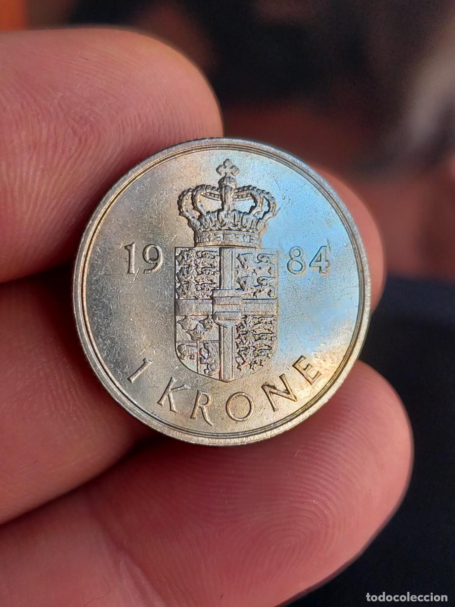 Monedas antiguas de Europa: MONEDA DE 1 UNA CORONA KRONE DINAMARCA DANMARK 1984 MUY BUENA CONSERVACION