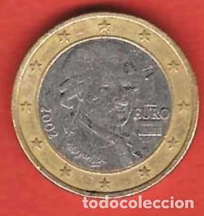 Monedas antiguas de Europa: Austria 2002 - Moneda 1 euro : Wolfgang Amadeus Mozart