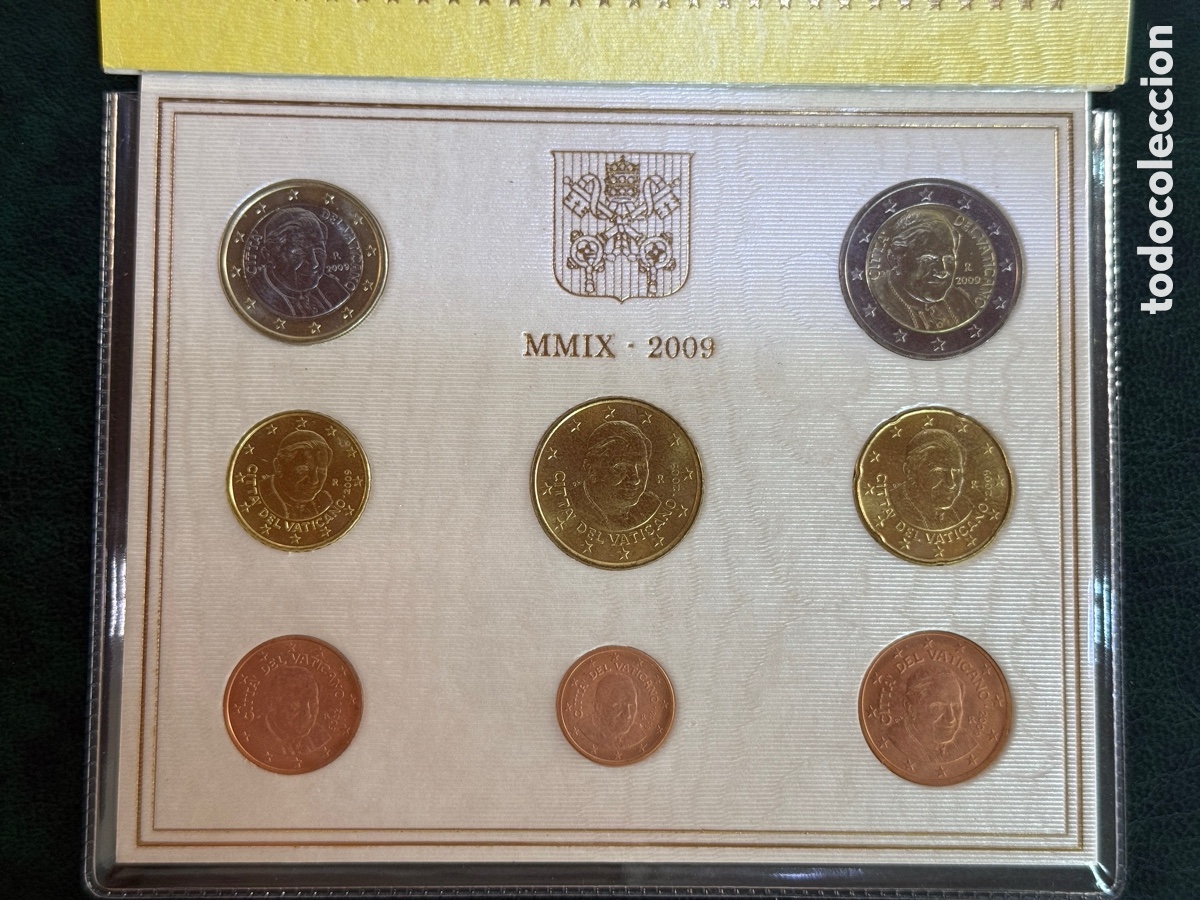 Monedas antiguas de Europa: 2009 - VATICANO Cartera Oficial EUROSET FDC 1 cent. a 2&euro;