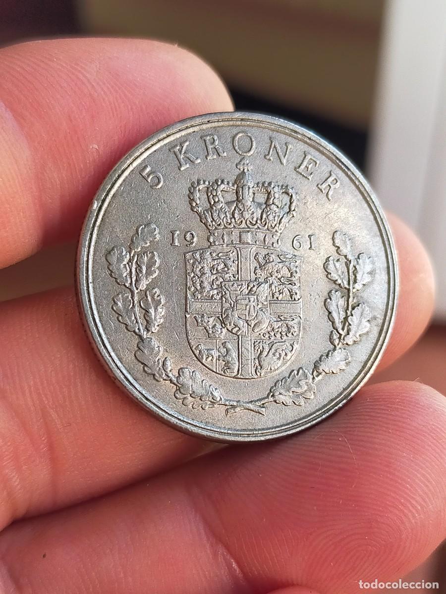 Monedas antiguas de Europa: MONEDA DE 5 CINCO CORONAS KRONER DINAMARCA DANMARK 1961 MUY BUENA CONSERVACION