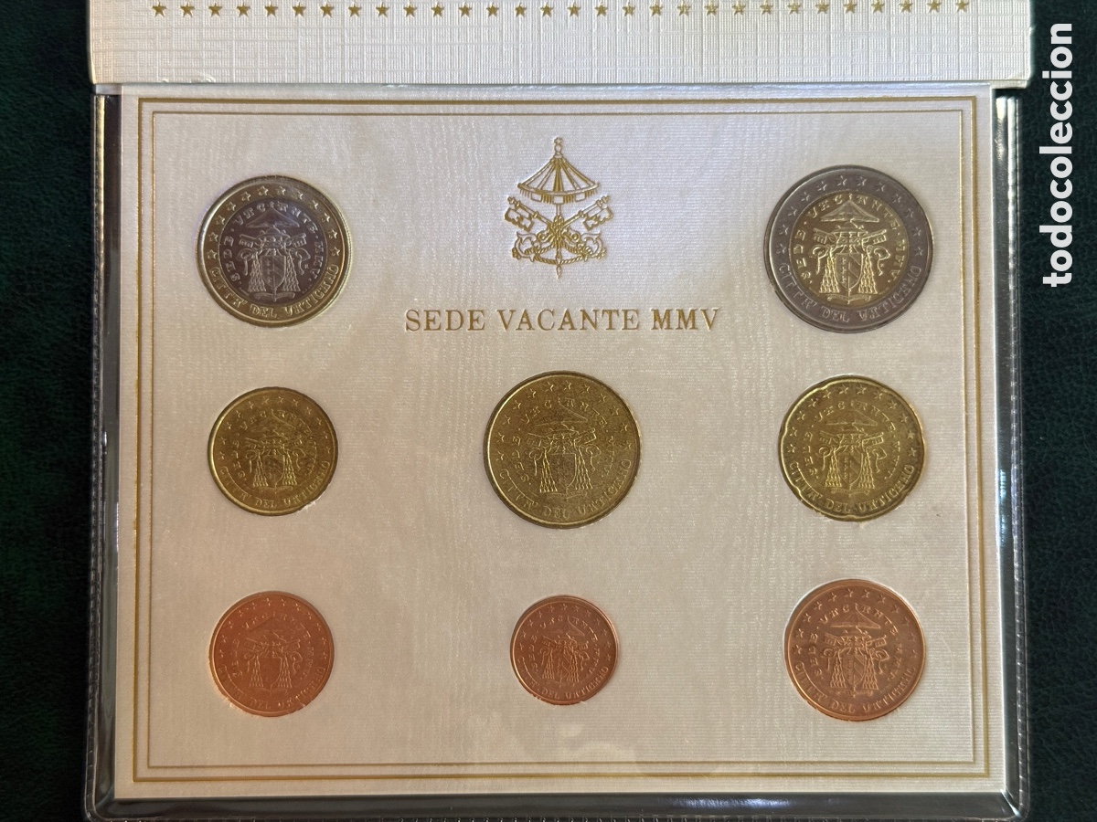 Monedas antiguas de Europa: 2005 - VATICANO Cartera Oficial EUROSET FDC 1 cent. a 2&euro;