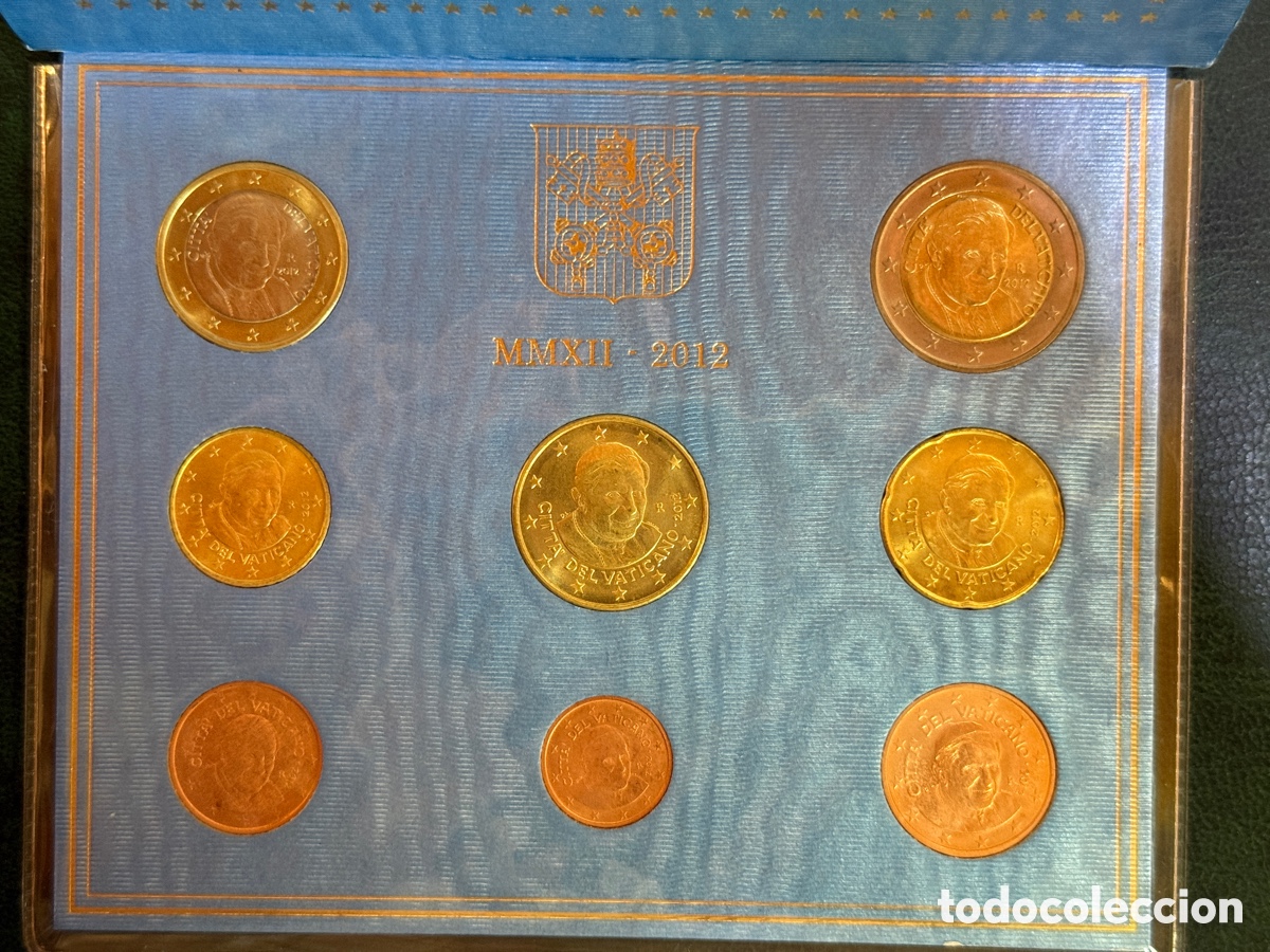 Monedas antiguas de Europa: 2012 - VATICANO Cartera Oficial EUROSET FDC 1 cent. a 2&euro;