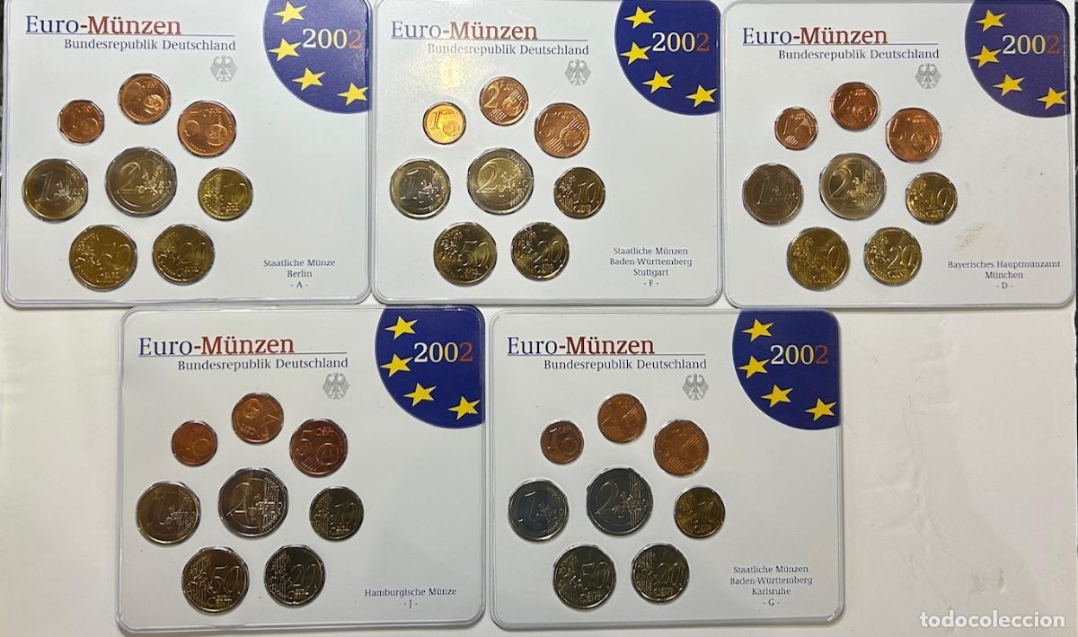 Monedas antiguas de Europa: CRC0202 LOTE 5 CARTERAS ALEMANIA 2002 5 CECAS