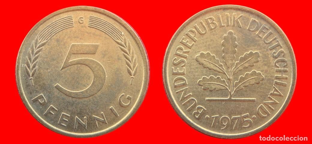 Monedas antiguas de Europa: 5 PFENNIG 1975-G BRD ALEMANIA-154506